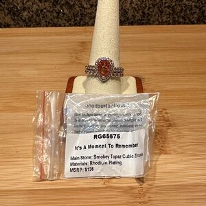 Bomb party - Smokey Topaz Cubic Zirconia Ring Size 10